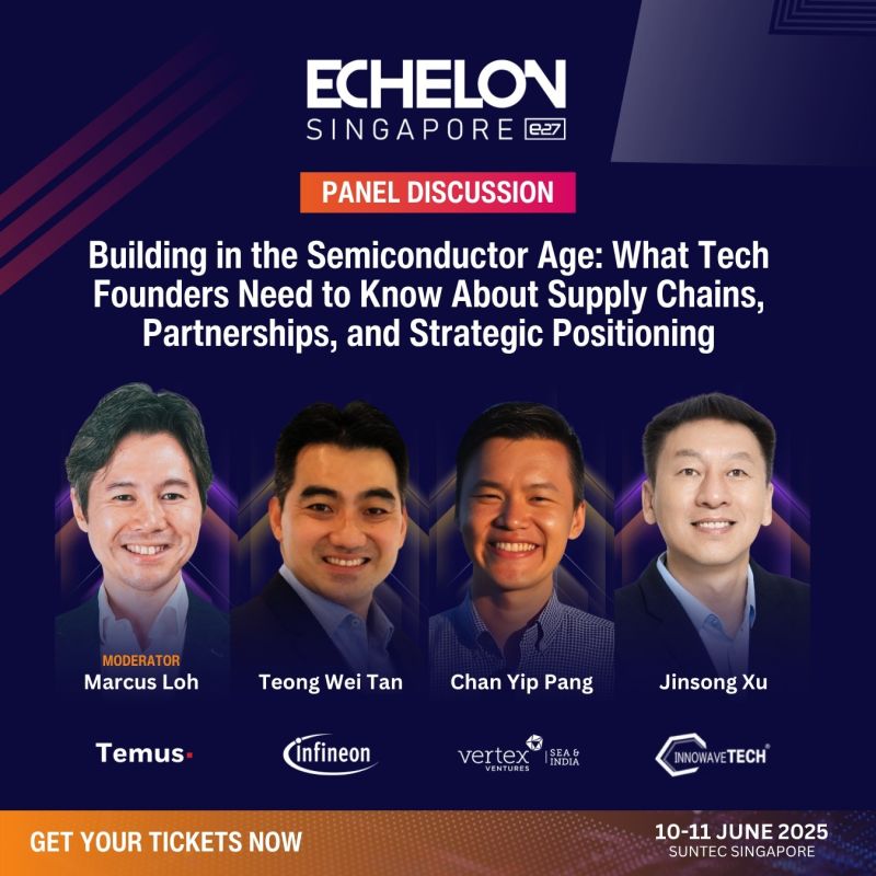 Echelon Singapore 2025 panel artwork featuring Marcus Loh, Teong Wei Tan, Chan Yip Pang and Jinsong.